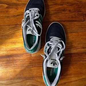 Adidas Dark Blue and Emerald Trainers